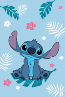 Stitch fleece plaid 100 x 150 cm blauw Stitch fleece plaid 100 x 150 cm blauw