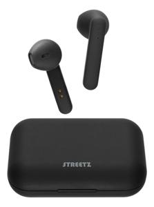 STREETZ TWS-104 In Ear headset Bluetooth Stereo Zwart Indicator voor batterijstatus, Headset, Oplaadbox, Touchbesturing