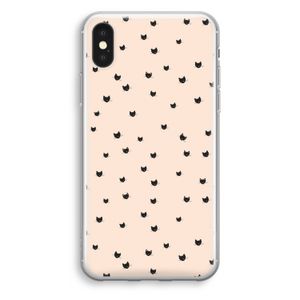 Kleine kattenkopjes: iPhone X Transparant Hoesje