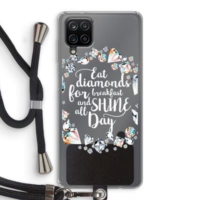 Diamonds: Samsung Galaxy A12 Transparant Hoesje met koord