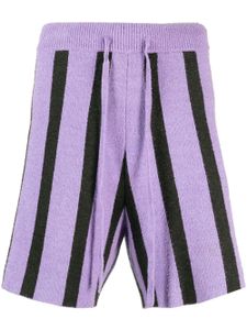 Nanushka short en tissu éponge à rayures - Violet