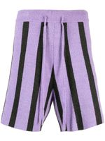 Nanushka short en tissu éponge à rayures - Violet