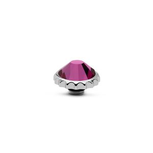 Melano Vivid Cap Steentje Fuchsia Zilver