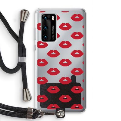 Lips: Huawei P40 Transparant Hoesje met koord