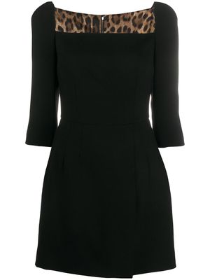 Dolce & Gabbana robe courte à manches structurées - Noir