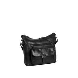 Justified Bags Justified Bags® Nynke Zwarte Leren Schoudertas