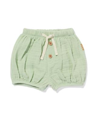 HEMA Newborn Korte Broek Mousseline Groen (groen)