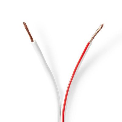Nedis Speakerkabel 2x 1,5 mm wit 100 m