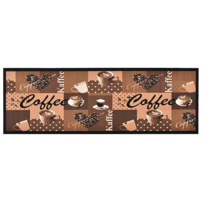 VidaXL Keukenmat wasbaar coffee 60x180 cm bruin