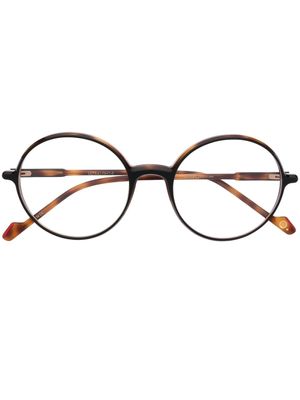 Etnia Barcelona lunettes de vue rondes à effet écailles de tortue - Marron