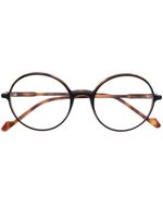 Etnia Barcelona lunettes de vue rondes à effet écailles de tortue - Marron