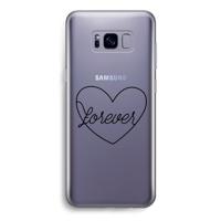 Forever heart black: Samsung Galaxy S8 Transparant Hoesje