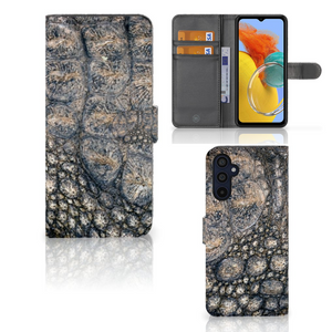 Samsung Galaxy M14 Telefoonhoesje met Pasjes Krokodillenprint