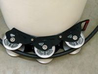 Kabelroller 10166 de moderne mosterdpot met 3 rollen en flexibel aluminium 130mm rol en kan 1500KG