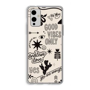Good vibes: OnePlus 9 Transparant Hoesje