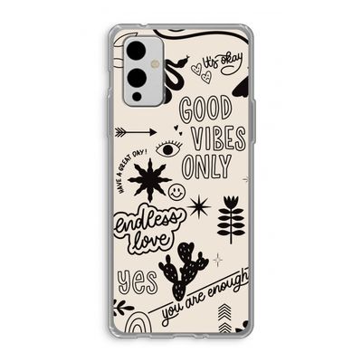 Good vibes: OnePlus 9 Transparant Hoesje