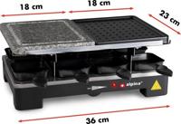 Alpina Raclette/steengrill inclusief pannetjes en spatels