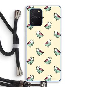 Vogeltjes: Samsung Galaxy Note 10 Lite Transparant Hoesje met koord
