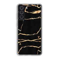 Gouden marmer: Samsung Galaxy S21 FE Transparant Hoesje