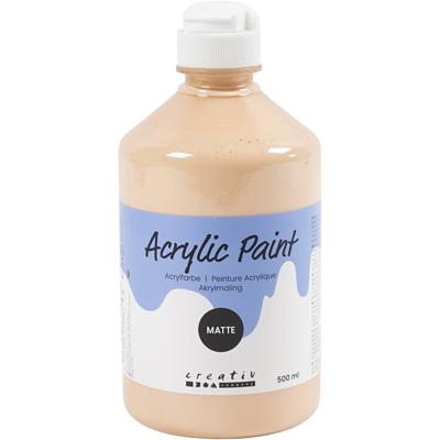 Creativ Company Acrylverf mat, licht beige, 500 ml/ 1 fles