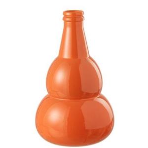 J-Line Vase Cocoon Glass Orange