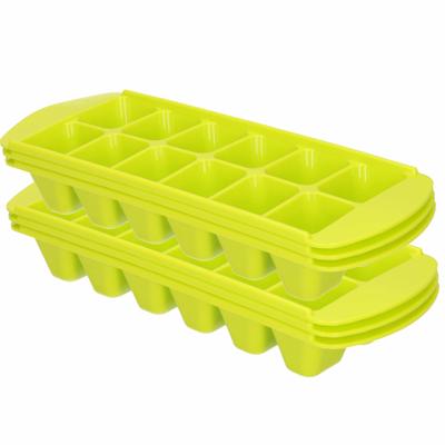 Plasticforte IJsblokjesvorm - 6x stuks - groen - ijsklontjes maken - 29 x 11 cm