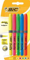Bic markeerstift Highlighter Grip, blister van 5 stuks in geassorteerde kleuren - thumbnail