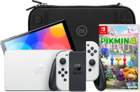 Nintendo Switch OLED Wit + Pikmin 4 + BlueBuilt Beschermhoes - thumbnail