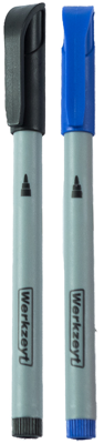 Werkzeyt Permanente Marker 1.6Mm Zwart+Blauw - ZYT24520