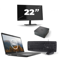 Dell Latitude 5501 - Intel Core i5-9e Generatie - 15 inch - 16GB RAM - 256GB SSD - Windows 11 Home + 1x 22 inch Monitor