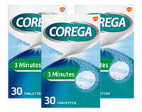 Corega 3 min reinigingstabletten voor de gebitsprothese - Multiverpakking