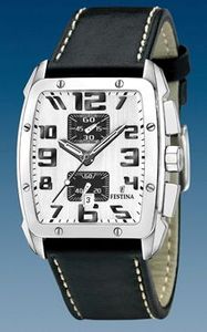 Horlogeband Festina F16259/1 Leder Zwart 26mm