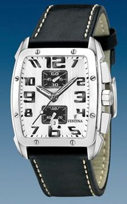 Horlogeband Festina F16259/1 Leder Zwart 26mm