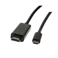 LogiLink UA0329 kabeladapter/verloopstukje USB Type C HDMI Zwart - thumbnail