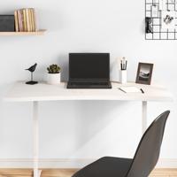 Bureaublad 110x55x2,5 cm massief grenenhout wit