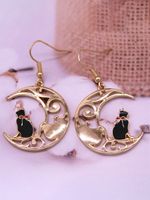 Lief hoor Maan Kat Legering oorbellen - thumbnail