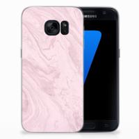 Samsung Galaxy S7 | TPU | Siliconen hoesje | Marble Pink - Origineel Cadeau Vriendin