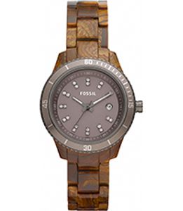 Horlogeband Fossil ES3091 Kunststof/Plastic Bruin 14mm