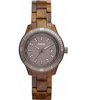 Horlogeband Fossil ES3091 Kunststof/Plastic Bruin 14mm
