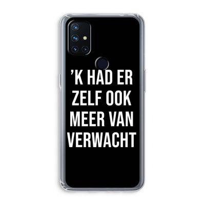 Meer verwacht - Zwart: OnePlus Nord N10 5G Transparant Hoesje