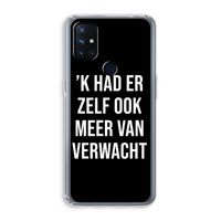 Meer verwacht - Zwart: OnePlus Nord N10 5G Transparant Hoesje