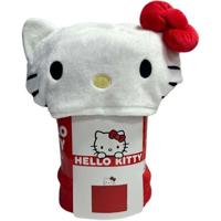 3D Fleece Deken met Capuchon - HELLO KITTY - Rood - 120 x 150 cm