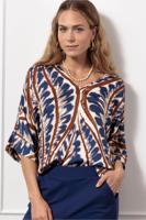 Studio Anneloes Madison Vneck Top 13114 T-shirt Korte Mouw 9997 Multi Color