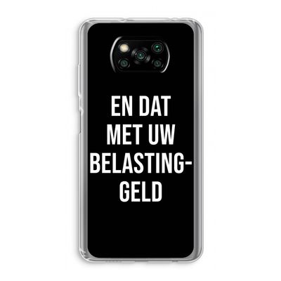 Belastinggeld - Zwart: Xiaomi Poco X3 NFC Transparant Hoesje