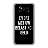 Belastinggeld - Zwart: Xiaomi Poco X3 NFC Transparant Hoesje Belastinggeld - Zwart: Xiaomi Poco X3 NFC Transparant Hoesje