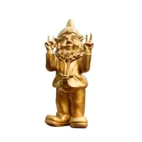 Stoobz kabouter peace goud 31cm Stoobz kabouter peace goud 31cm