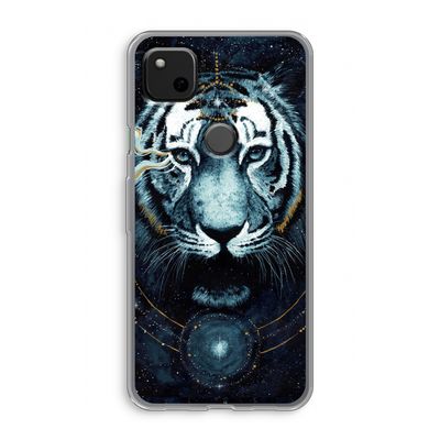 Darkness Tiger: Google Pixel 4a Transparant Hoesje