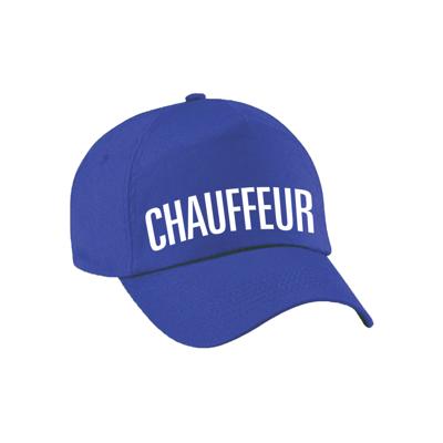 Verkleed pet voor volwassenen - chauffeur - blauw - taxi - vrachtwagen - trucker - carnaval