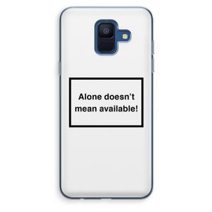 Alone: Samsung Galaxy A6 (2018) Transparant Hoesje