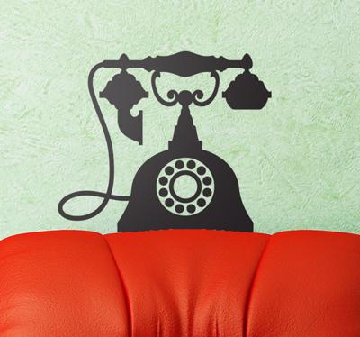 Sticker vintage telefoon
